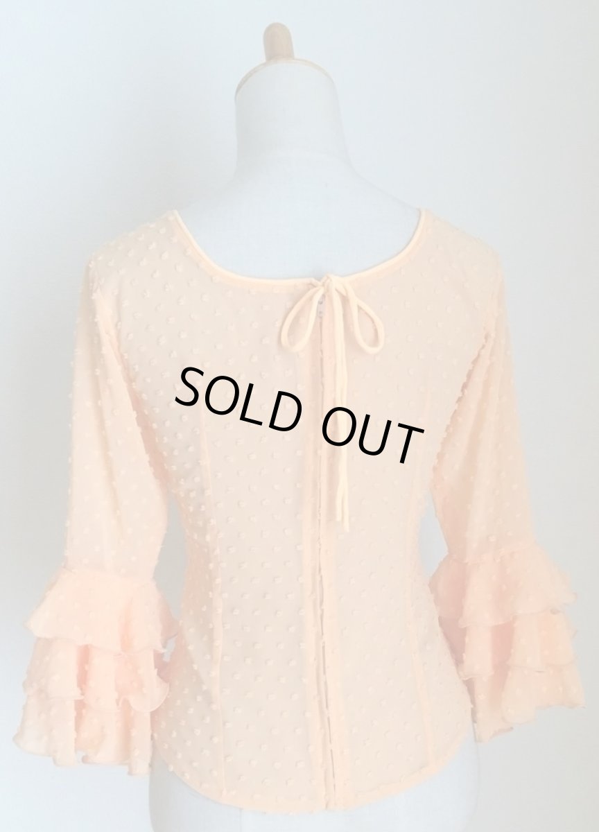 画像6: ブラウス、立体水玉、ピーチ (6)