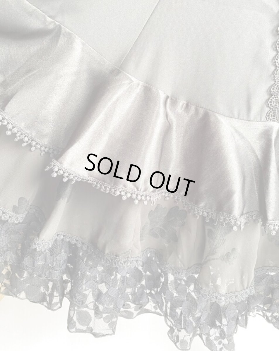 画像2: SALE《即納品》オールブラック装飾ファルダ、W66・丈94cm (2)