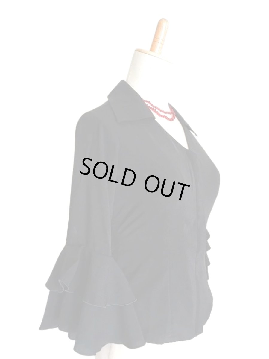 画像1: フロントジッパー、ブラック (1)