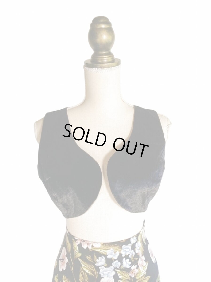 画像1: チャレコ、ベロア生地ブラック (1)