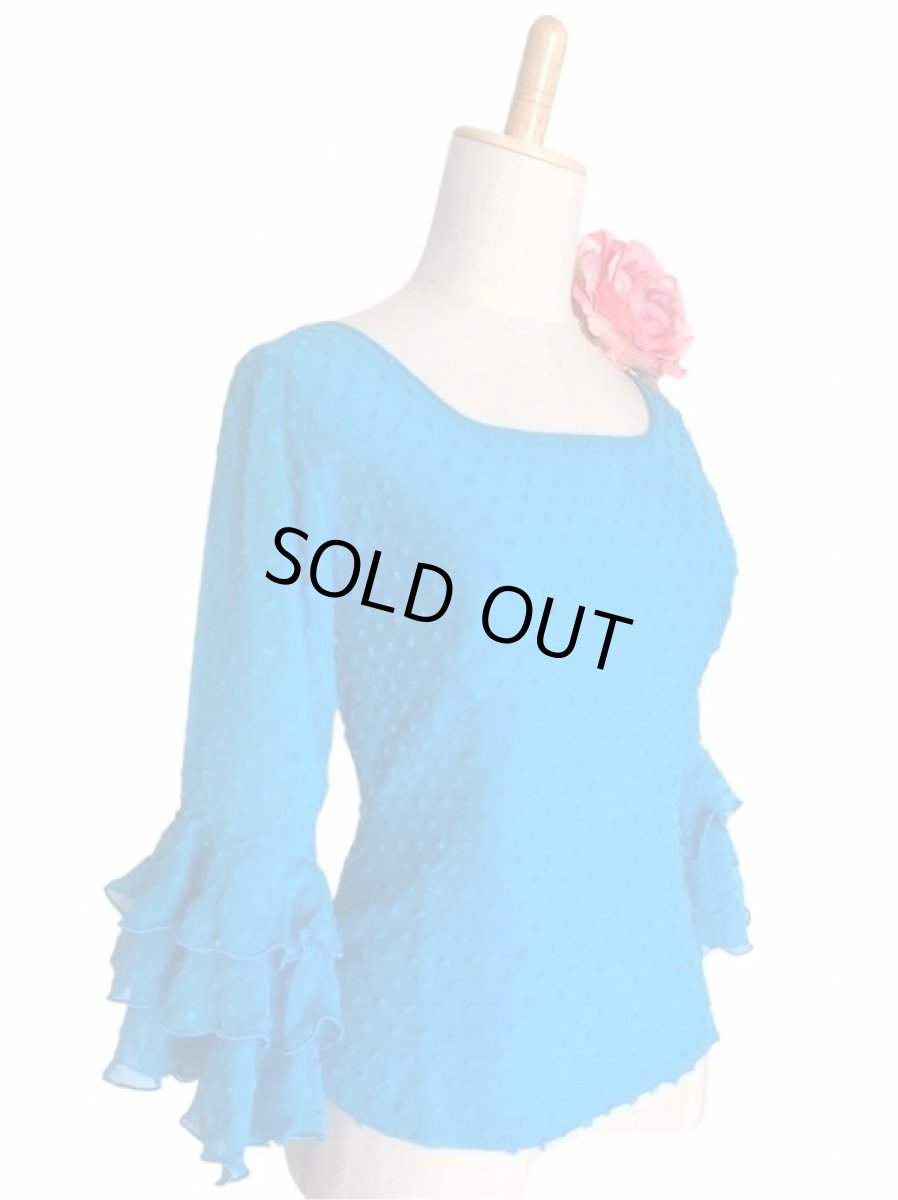 画像1: ブラウス、ブルー (1)