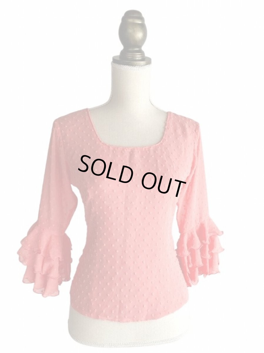 画像2: ブラウス、サーモンピンク (2)