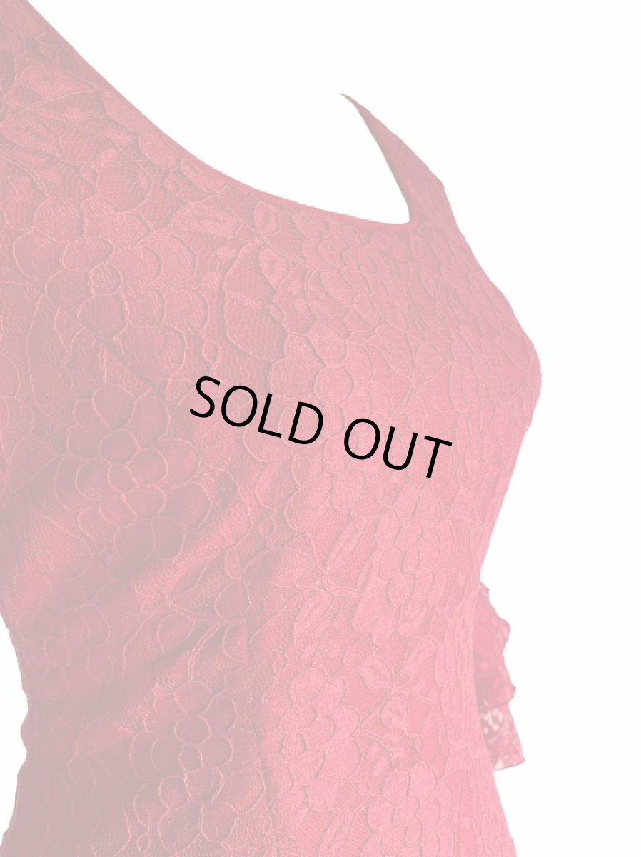 画像3: 《ラスト1点》レース生地、レッド (3)