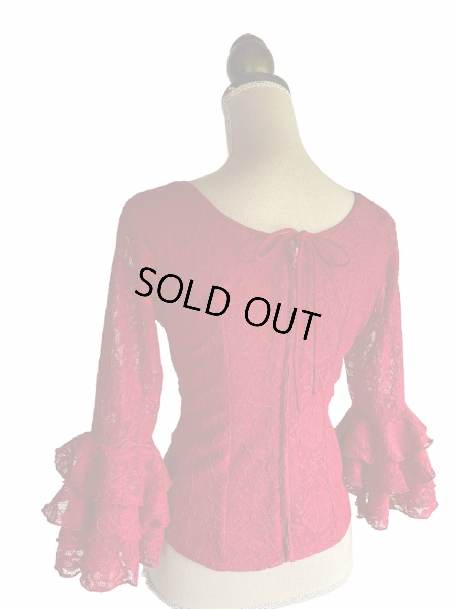 画像7: 《ラスト1点》レース生地、レッド (7)