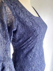 画像6: 《即納品》レース生地、くすんだネイビー、Mサイズ (6)