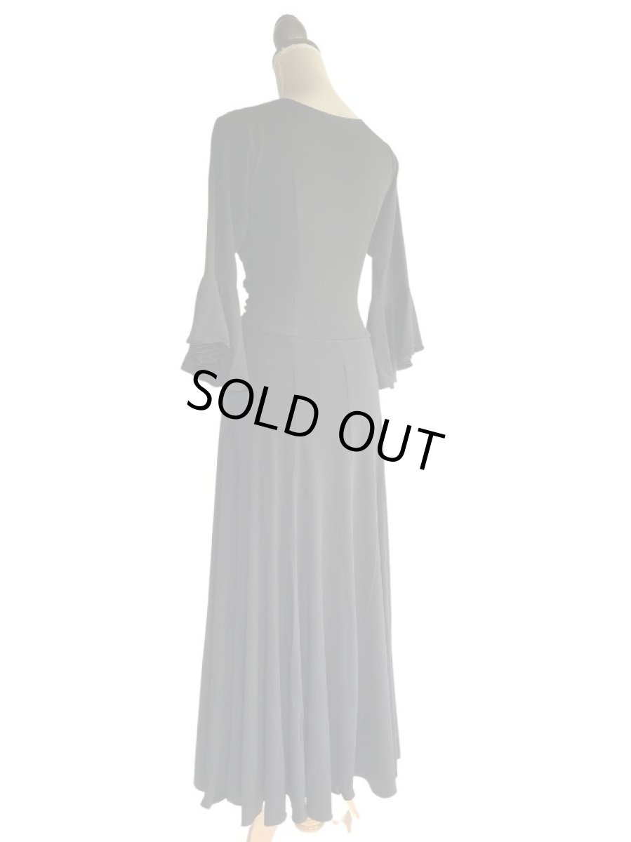 画像5: ニット素材のワンピース、ブラック (5)