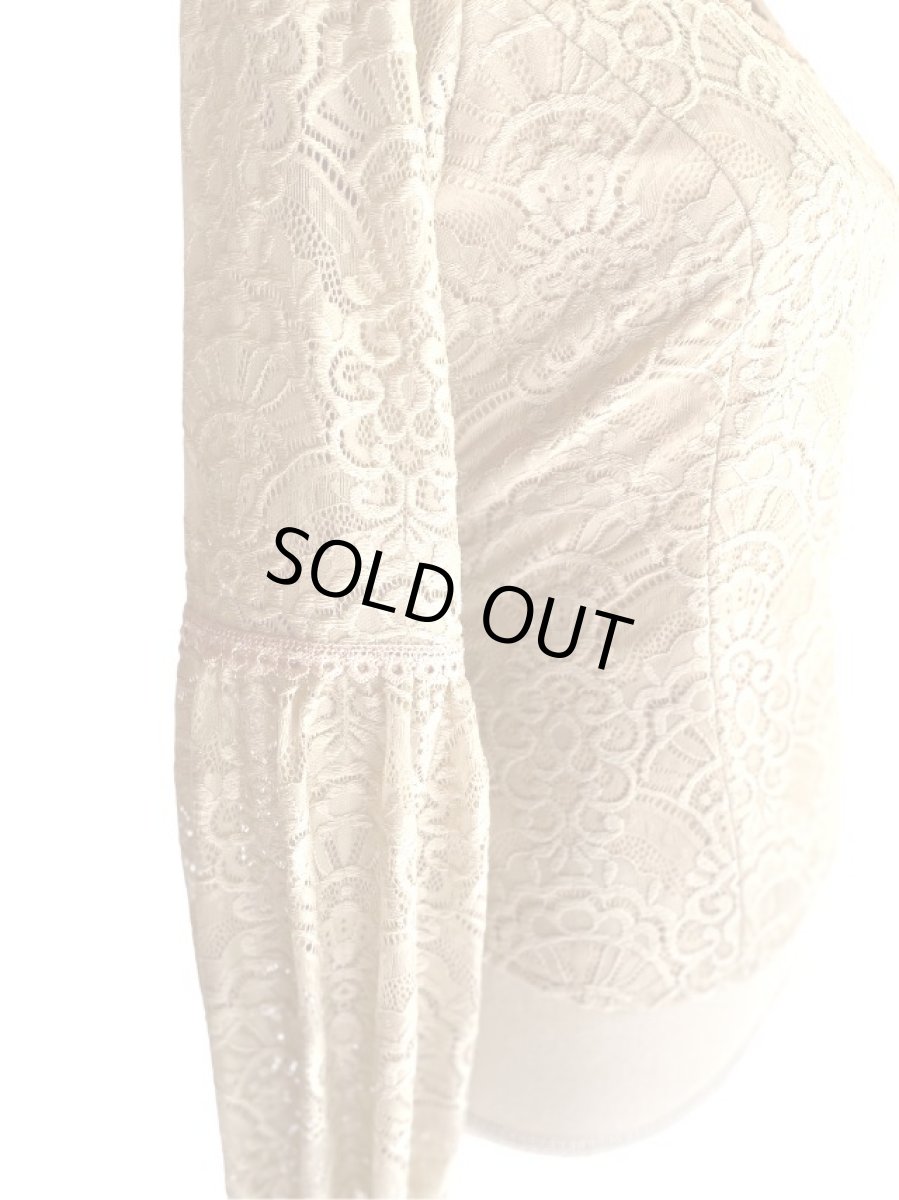 画像6: 《即納品》ブラウス、アバニコ柄レース (6)