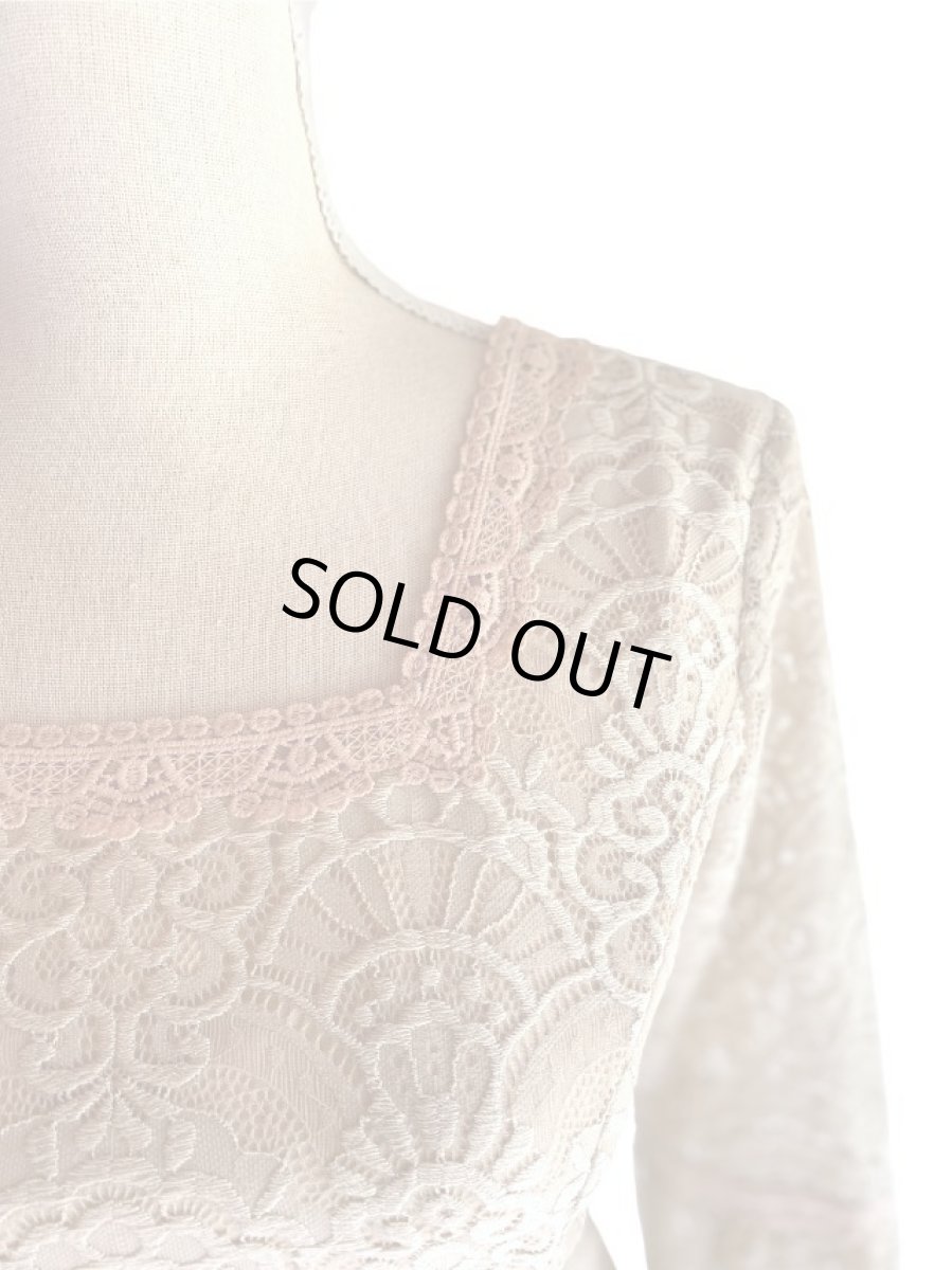 画像3: 《即納品》ブラウス、アバニコ柄レース (3)