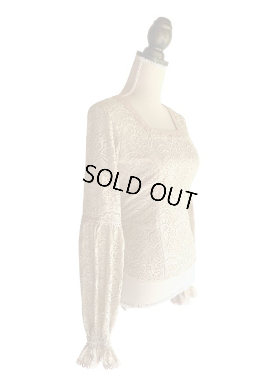 画像4: 《即納品》ブラウス、アバニコ柄レース (4)