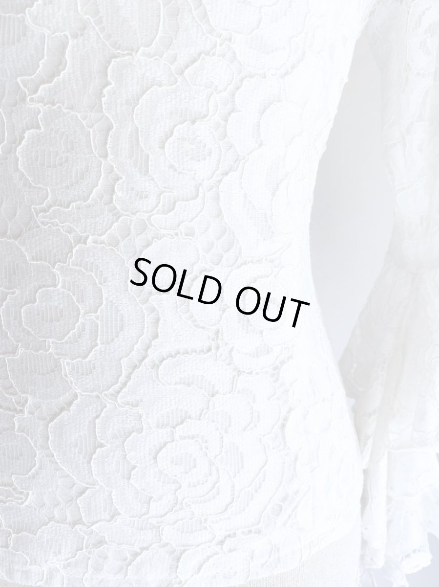 画像4: レースのフリルブラウス_ホワイト (4)