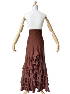 【美品 フラメンコ衣装】ピンク ペチコート ファルダ スカート 梯子リボン 美品 フラメンコ衣装】ピンク ペチコート ファルダ スカート