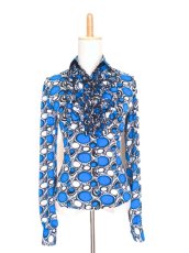 画像1: SALE《即納品》マニッシュブラウス、ブルー (1)