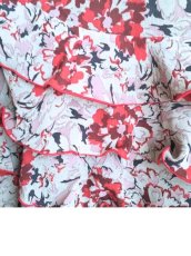 画像6: ツーピースドレス、グレー×レッドフラワー、Lサイズ (6)