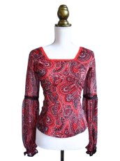 画像1: 《即納品》ロングスリーブ、ペイズリー、Lサイズ (1)