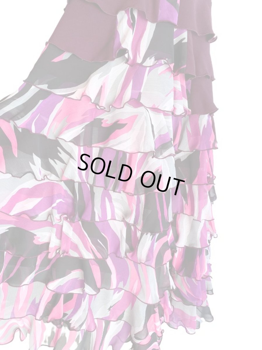 画像5: 《即納品》ファルダ、10段フリル、プラム、Lサイズ、丈102cm (5)