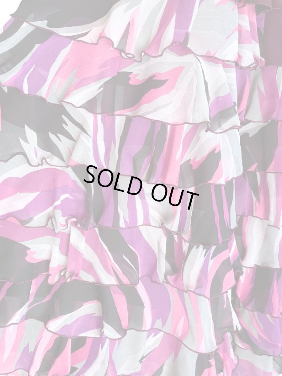 画像6: 《即納品》ファルダ、10段フリル、プラム、Lサイズ、丈102cm (6)