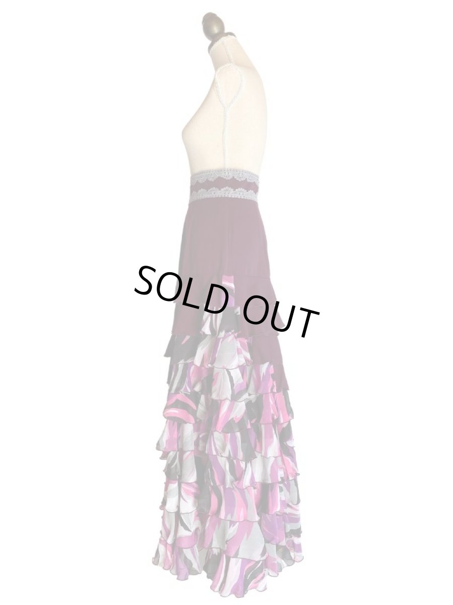 画像7: 《即納品》ファルダ、10段フリル、プラム、Lサイズ、丈102cm (7)