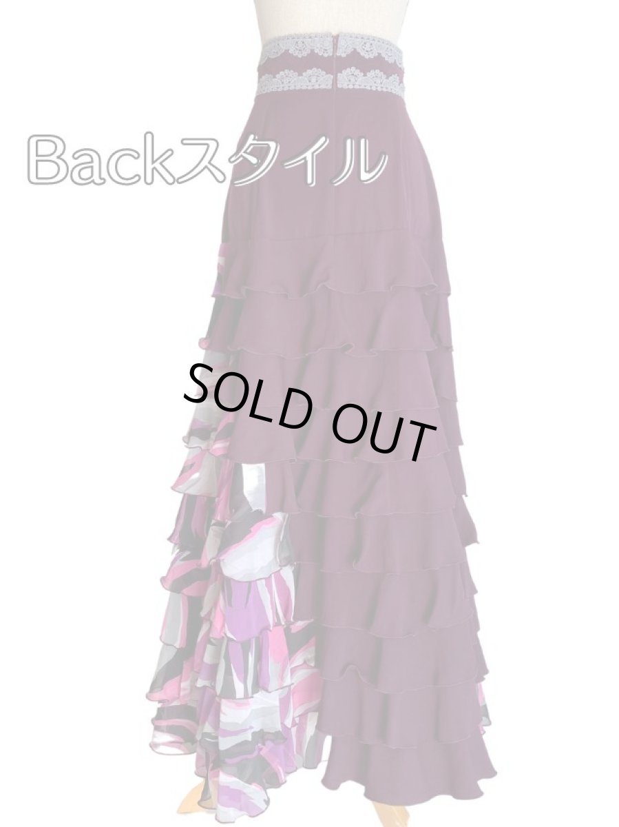 画像8: 《即納品》ファルダ、10段フリル、プラム、Lサイズ、丈102cm (8)