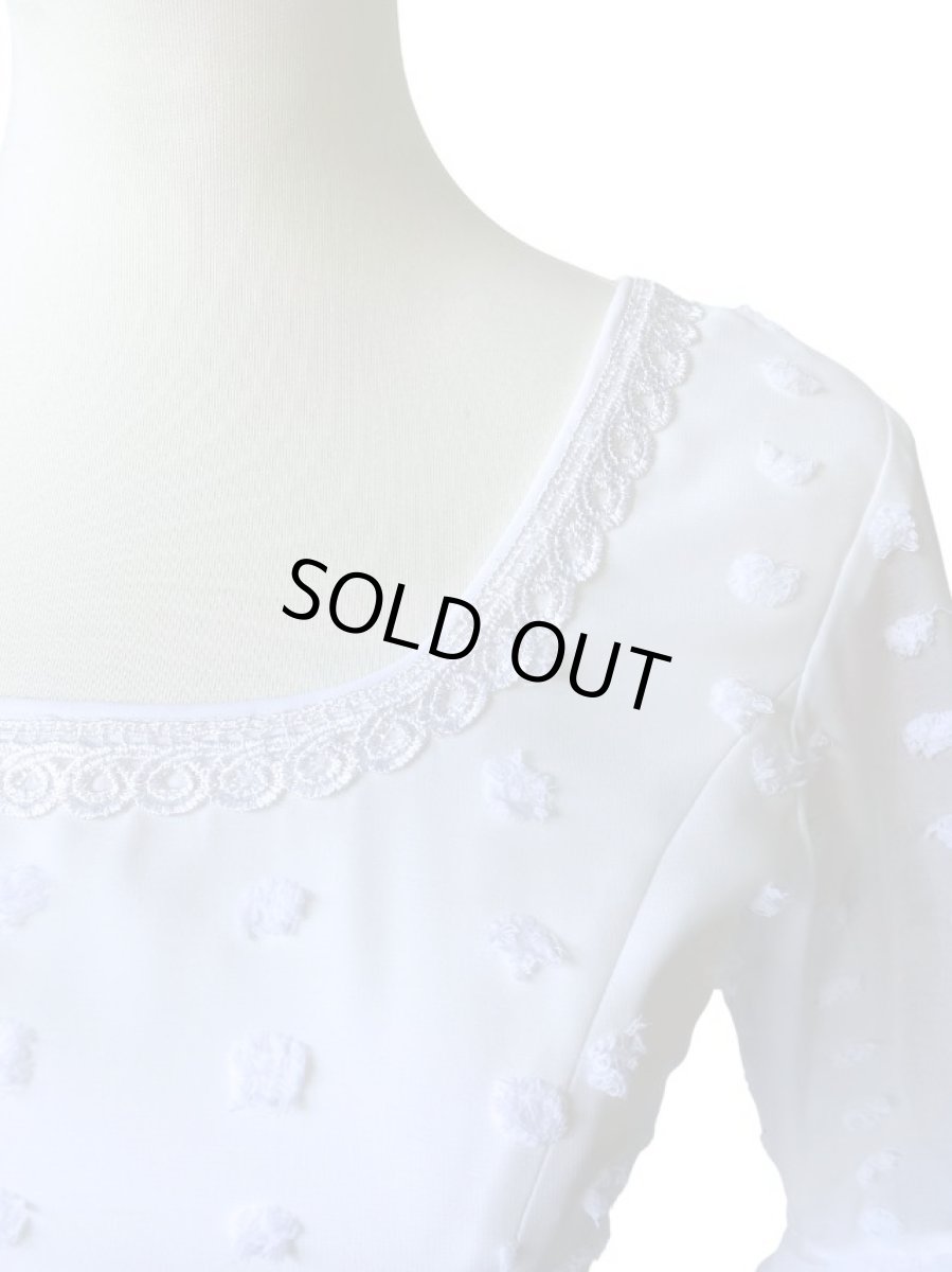 画像4: ブラウス、ビック立体水玉、ホワイト (4)