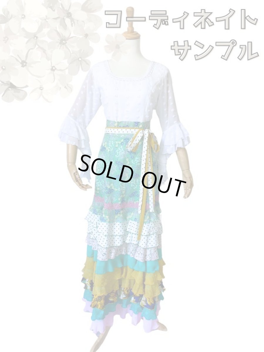 画像2: ブラウス、ビック立体水玉、ホワイト (2)