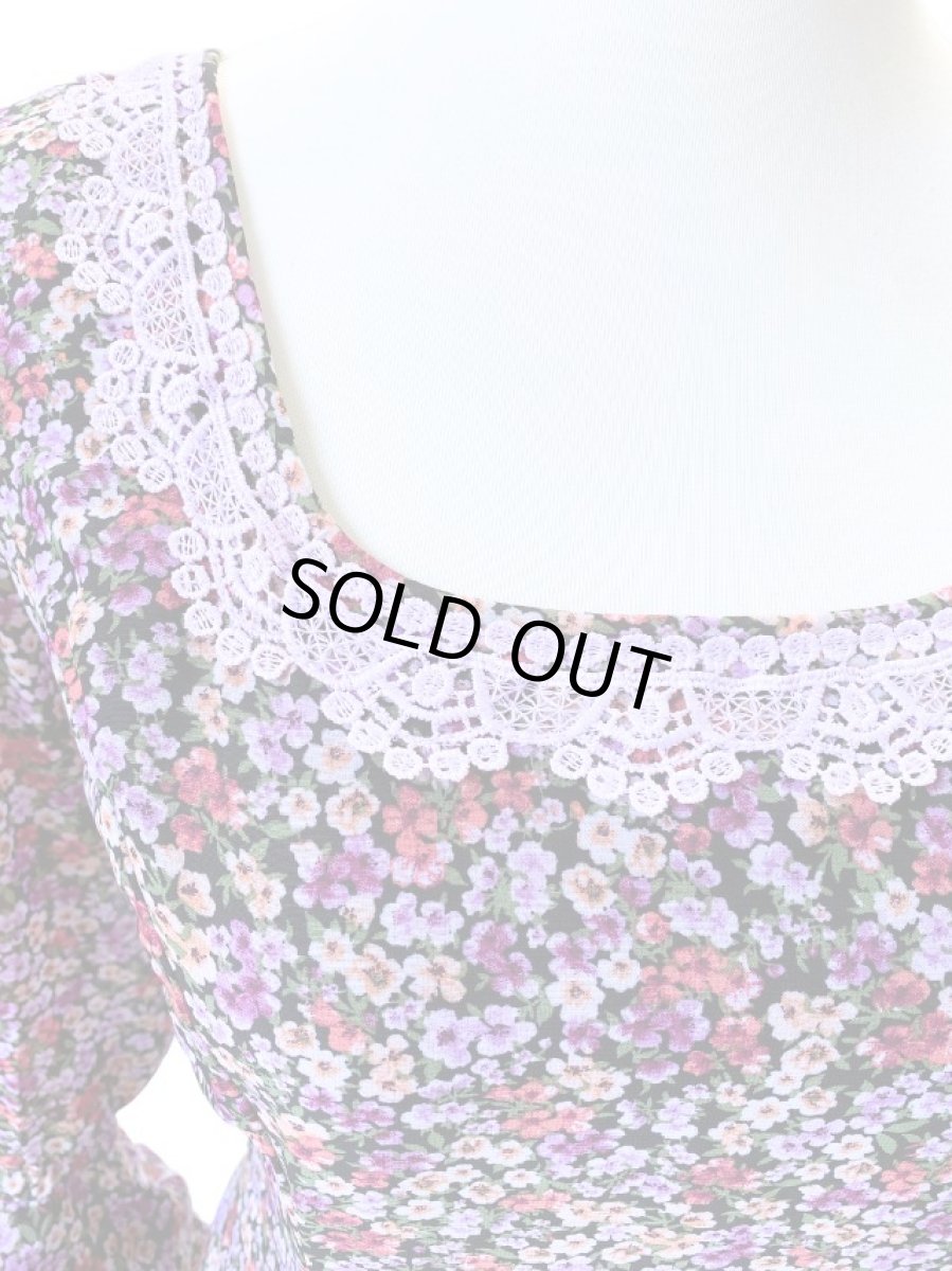 画像3: フラメンコドレス、プラム、Lサイズ、1点物 (3)