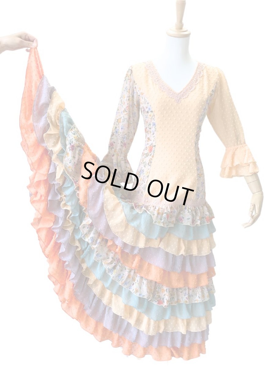 画像5: フラメンコドレス、Lサイズ、1点物 (5)