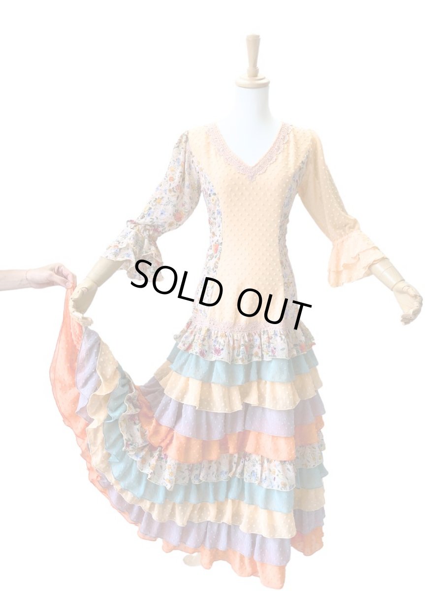 画像2: フラメンコドレス、Lサイズ、1点物 (2)