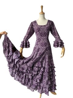 【フラメンコ衣装】パープル prima boutique ワンピース ドレス フラメンコ衣装】パープル prima boutique ワンピース ドレス