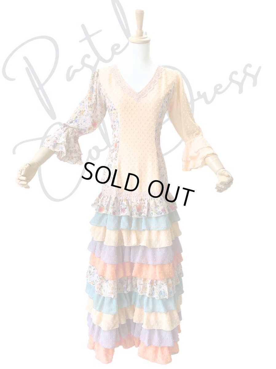 画像1: フラメンコドレス、Lサイズ、1点物 (1)