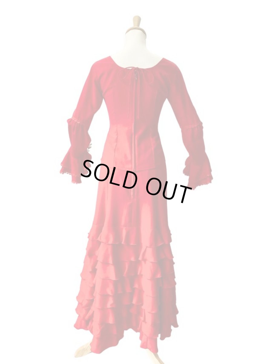 画像4: ≪即納品≫ツーピースドレス_レッド、Mサイズ (4)