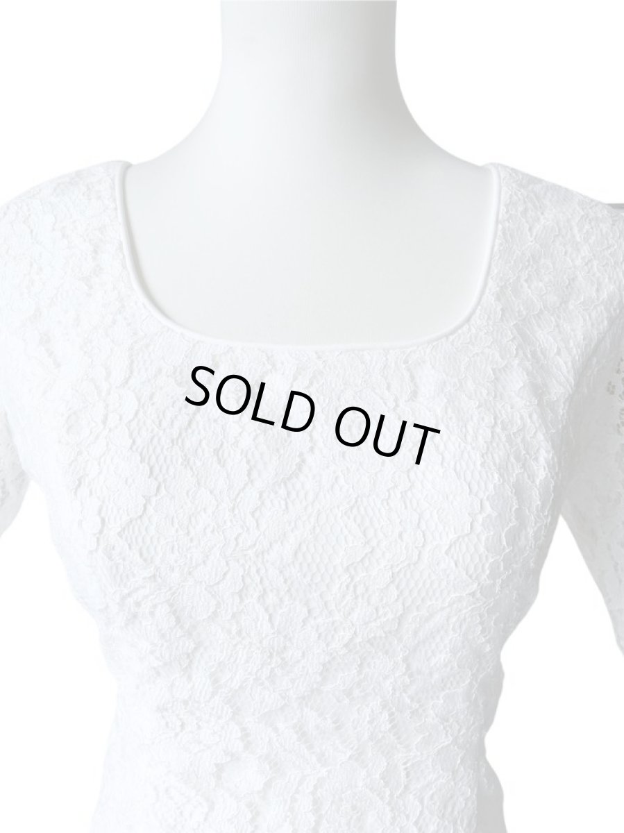 画像2: レースのブラウス、ホワイト (2)