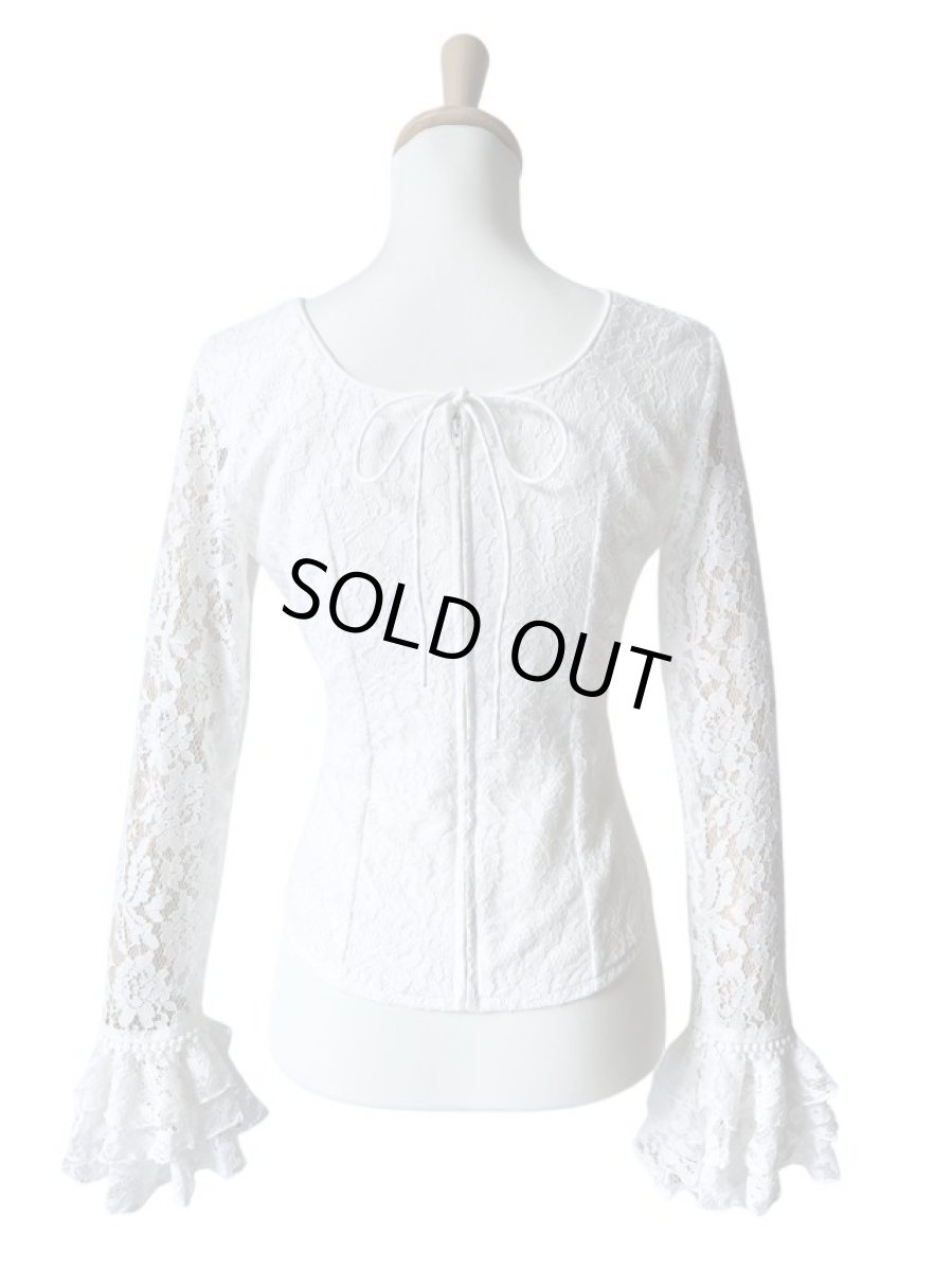画像4: レースのブラウス、ホワイト (4)