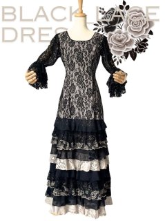 【フラメンコ衣装】ブラック ワンピース ドレス 赤 黒 伸縮 薄い ストレッチ 薔薇 花柄 レッスン 練習着 広がる ノースリーブ フラメンコ衣装】ブラック ワンピース ドレス 赤 黒 伸縮 薄い