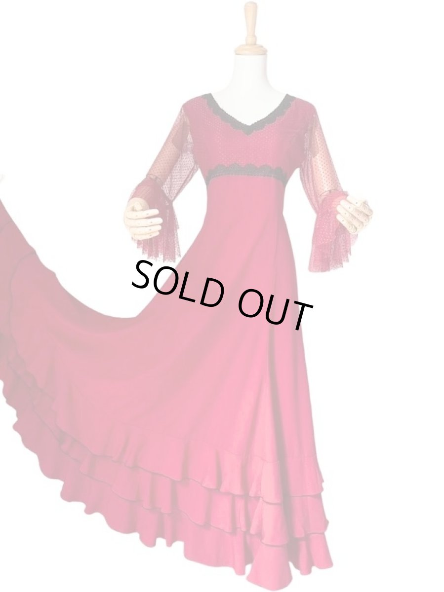 画像2: 《即納品》フラメンコドレス、Lサイズ (2)