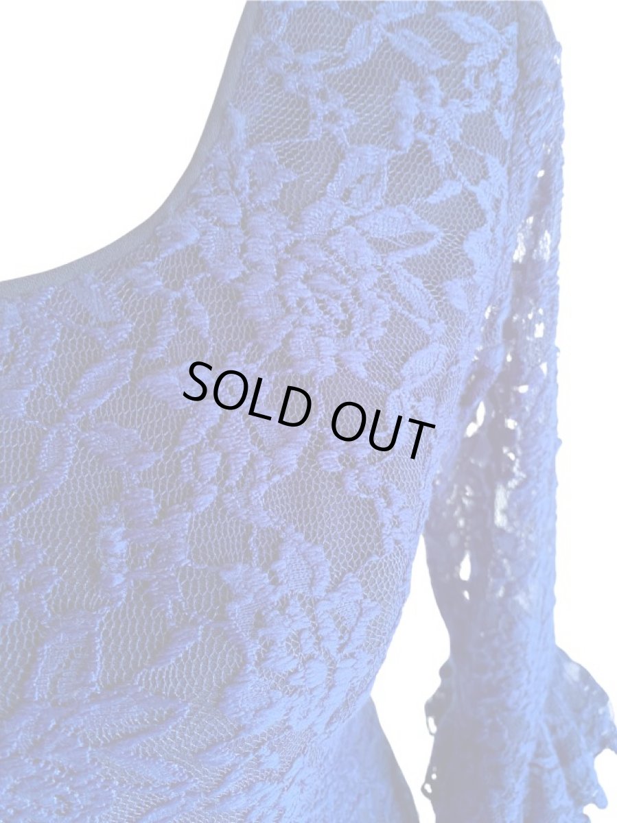 画像3: SALE‗レース生地、ウルトラマリン（群青色）Mサイズ (3)