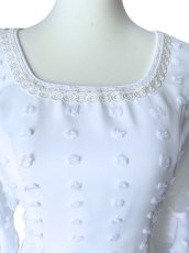 画像2: OFF_ブラウス、ビック立体水玉、ホワイト (2)