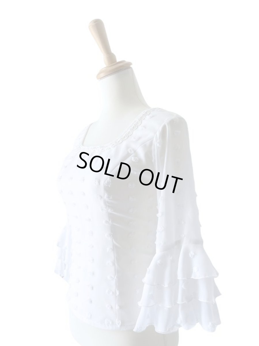 画像3: ブラウス、ビック立体水玉、ホワイト (3)