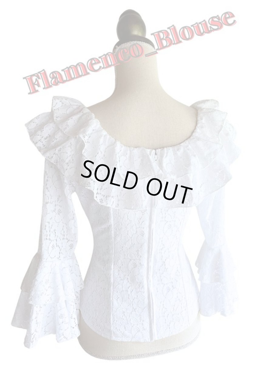 画像5: ローズモチーフ柄レース、ホワイト (5)