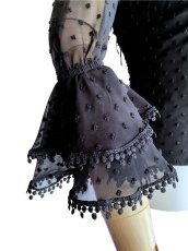 画像5: OFF_ブラウス、立体水玉、ブラック (5)