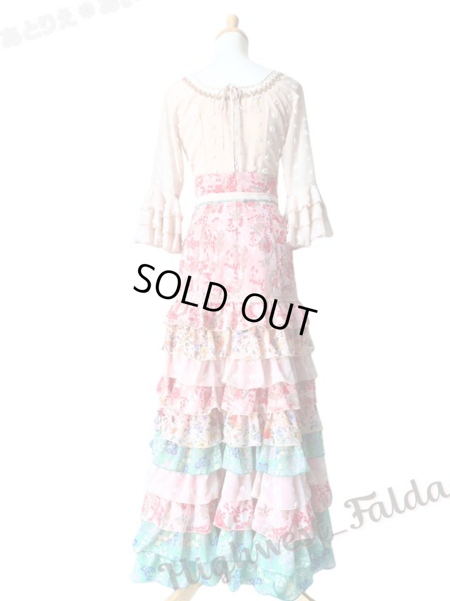 画像5: 《即納品》ハイウエストファルダ、10段フリル、ウエストリボン (5)