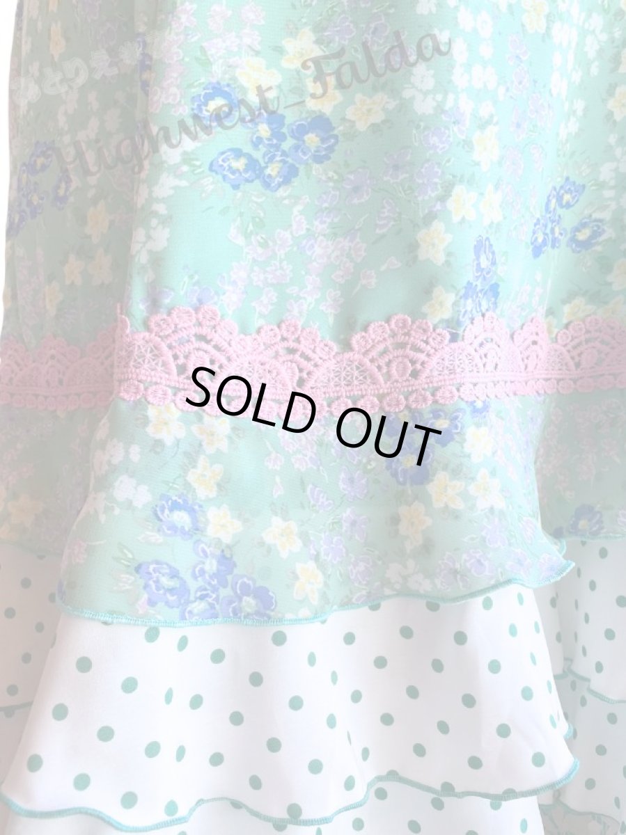 画像7: 在庫一掃SALE●《即納品》10段フリル、ウエストリボン (7)