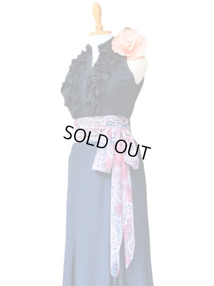 画像1: 《即納品》サシュリボン、メッシュ素材、レース柄 (1)