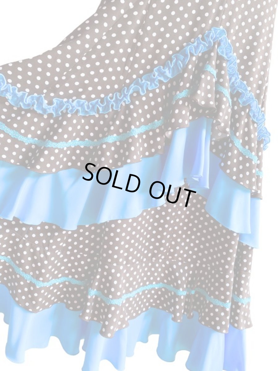 画像7: ツーピースドレス、ミニドット、チョコ (7)