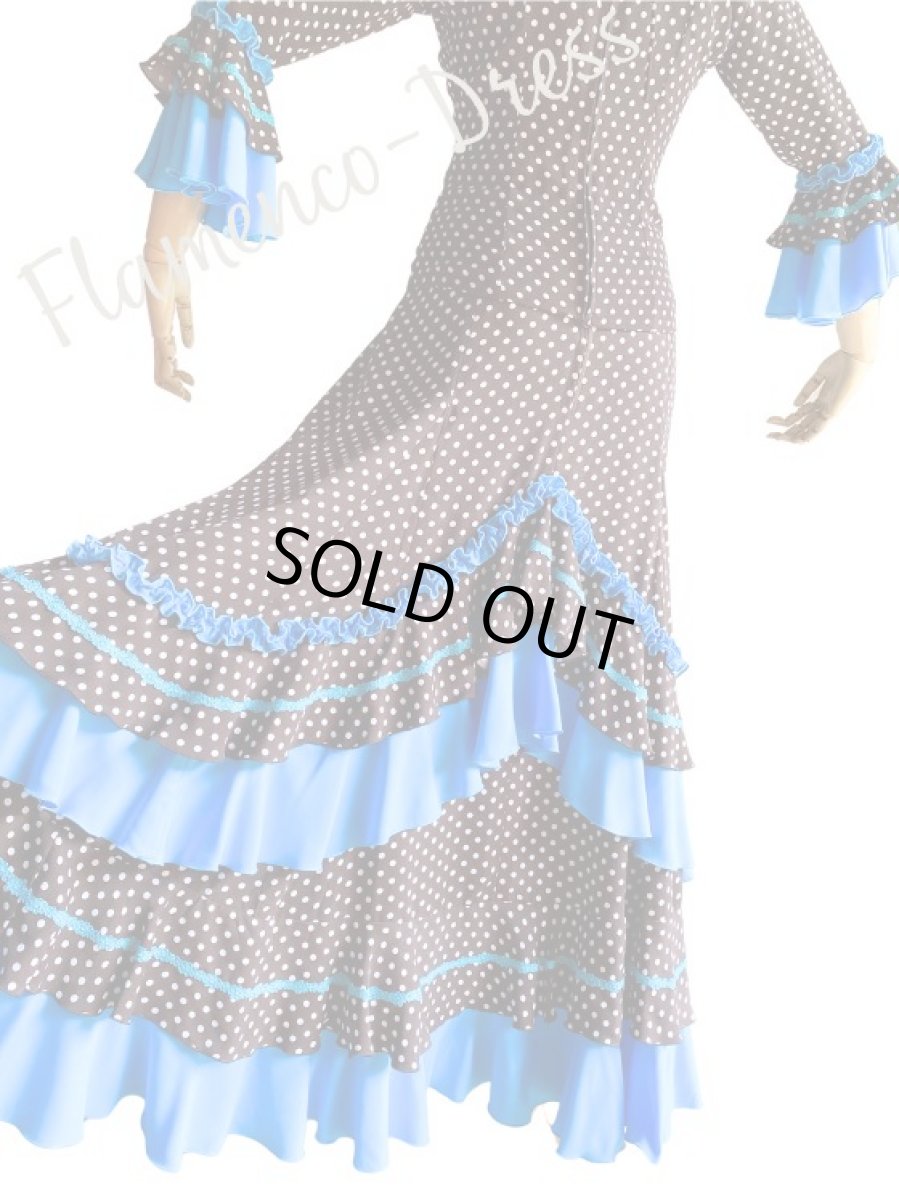 画像6: ツーピースドレス、ミニドット、チョコ (6)