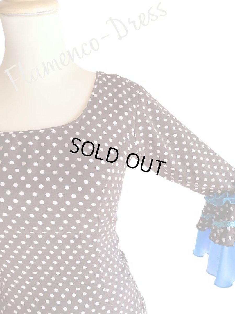 画像3: ツーピースドレス、ミニドット、チョコ (3)