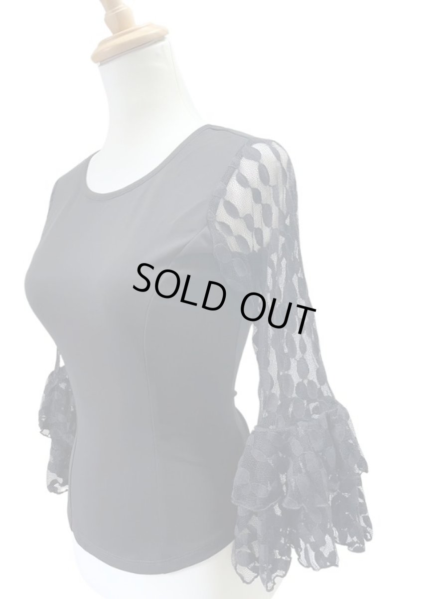 画像2: ニットのかぶりブラウス (2)