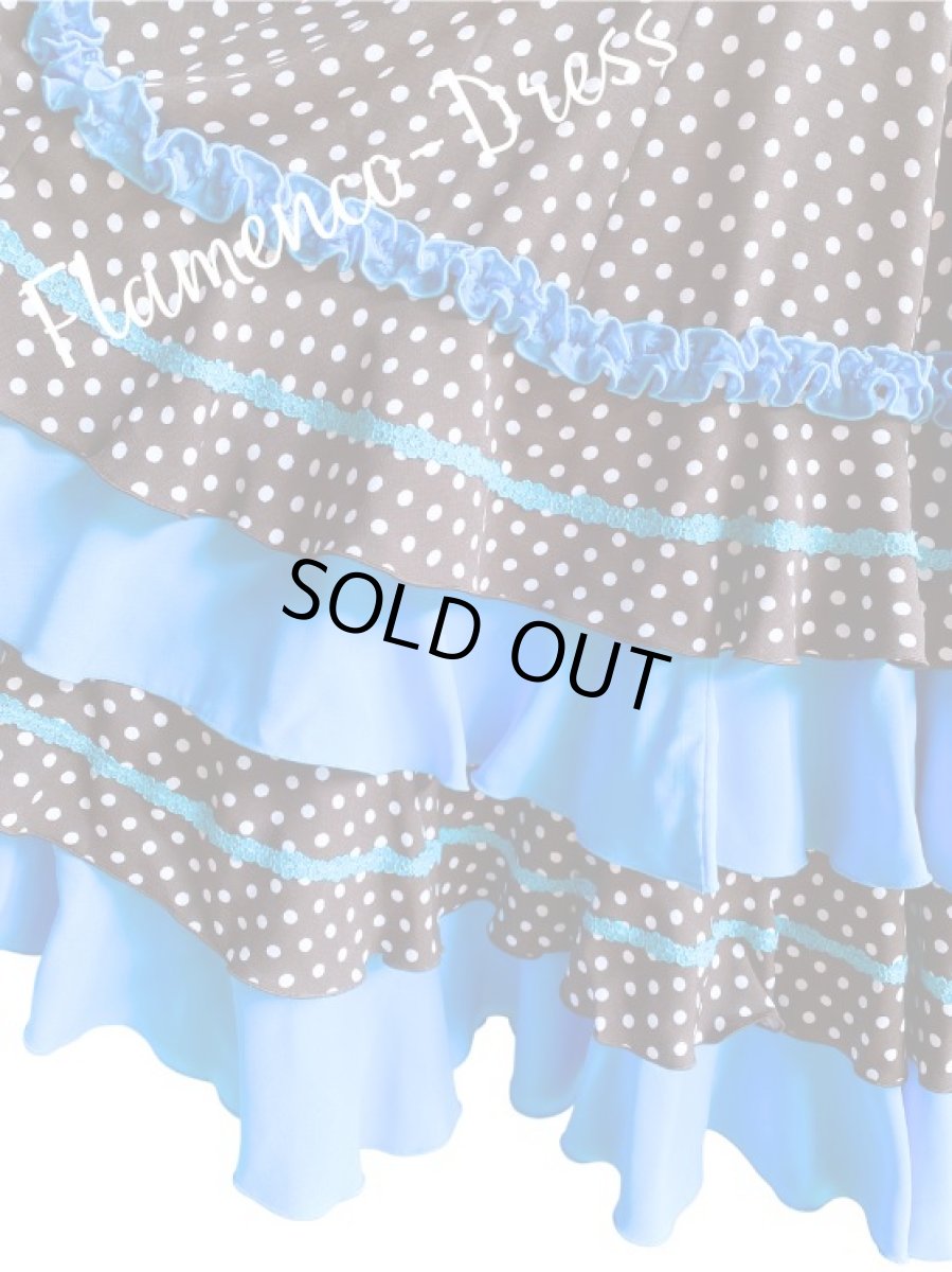 画像2: ツーピースドレス、ミニドット、チョコ (2)