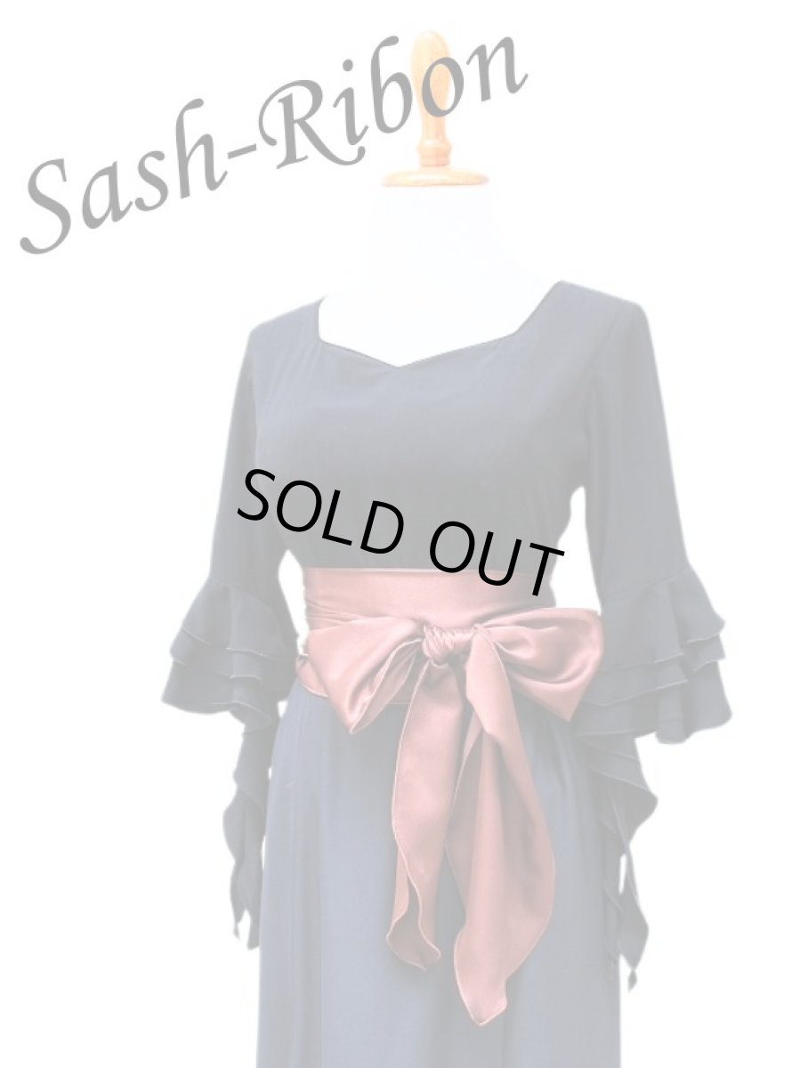 画像1: サテン生地、チョコレート (1)