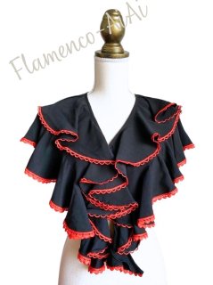 【美品 フラメンコ衣装】ブラック あとりえaiai トップス ブラウス 黒 無地 フラメンコ衣装あとりえあいあい テーラーメイド商品や各種小物