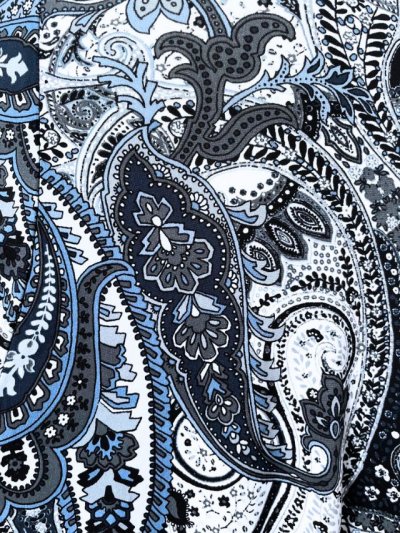 画像1: 《即納品》美☆ストレッチ・ファルダ、グレー×ペイズリー